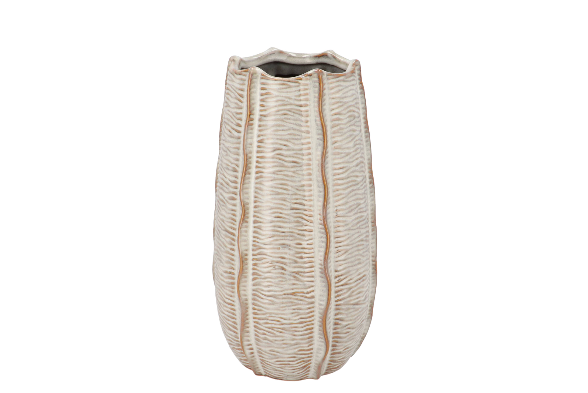 Sifan witte vaas 17x17x31cm