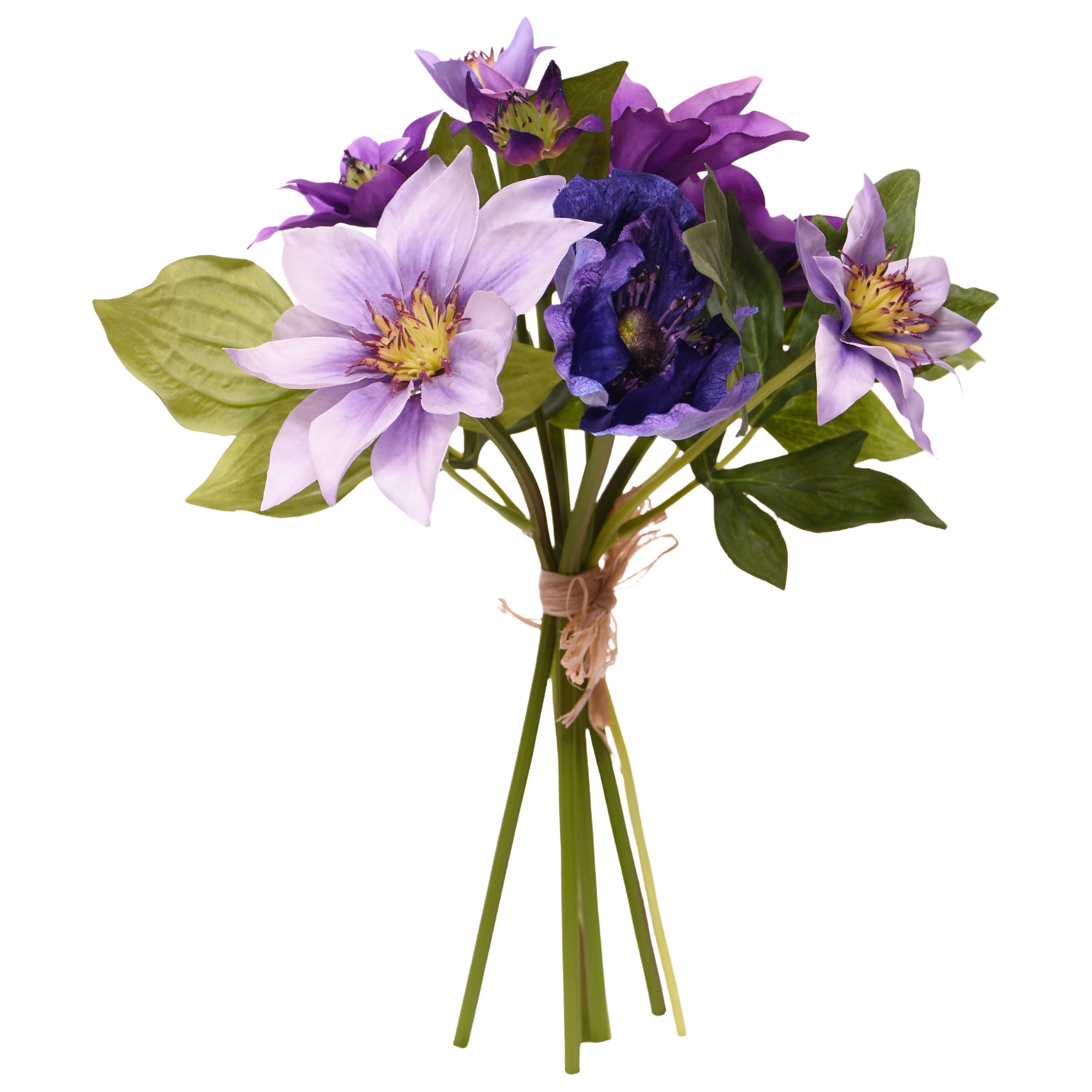 Clematis zijden Boeket 30cm lila afbeelding 1