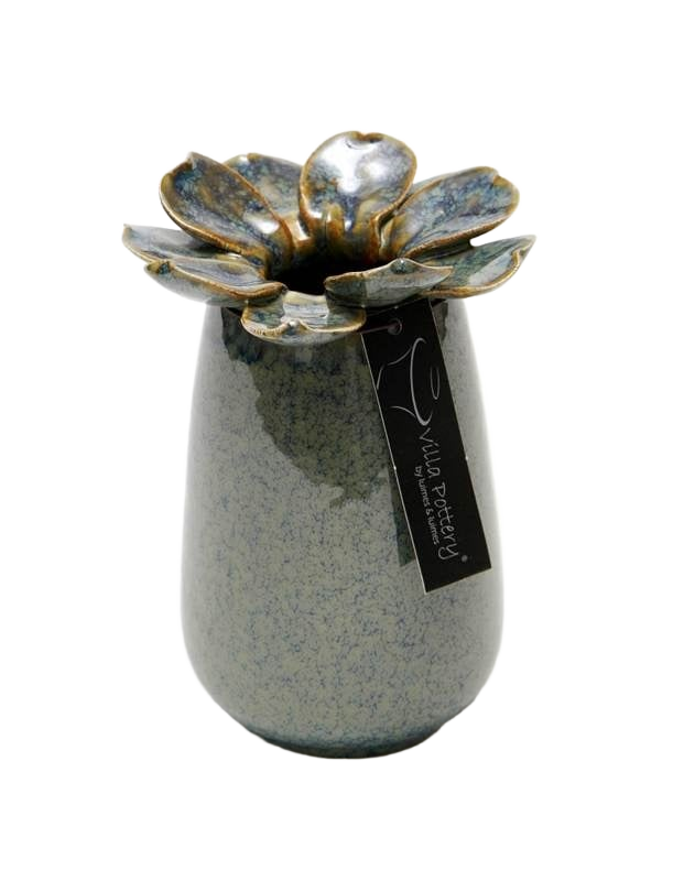 Madelief Vaas porselein 8x13cm blauw