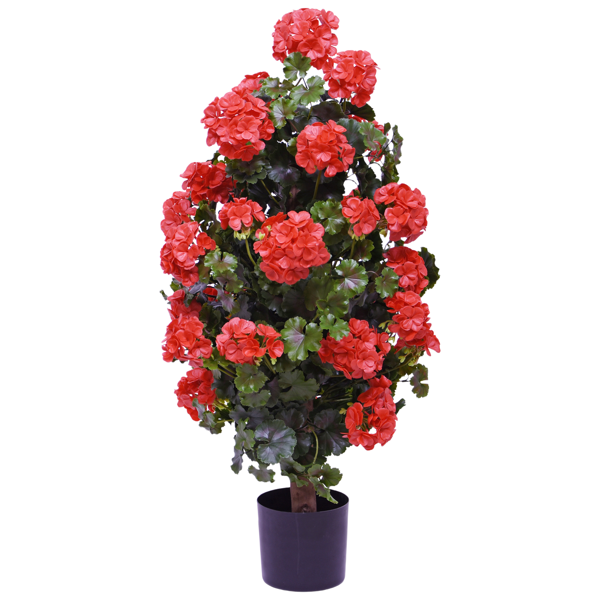 Geranium pyramide 110cm kunstplant UV rood