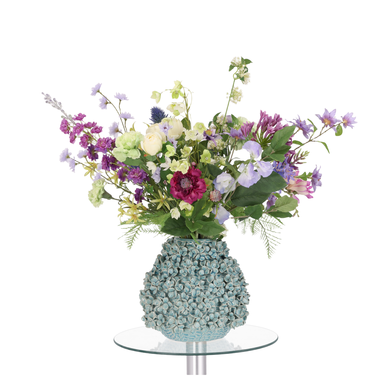 Handgebonden Kunstboeket Violet Boekarest 70cm