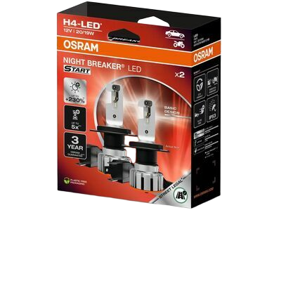 Osram Night Breaker Start LED H4 – 64193dwnbst-2hb – Set 2 Stuks | Autolampen | H4 lamp | Dutch Performance Products