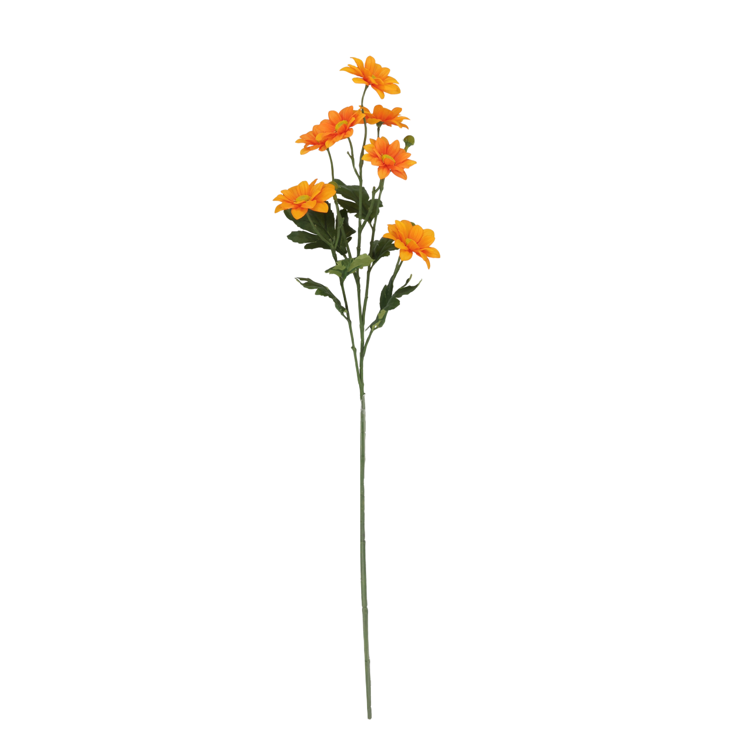 Chrysant Kunsttak 68cm Oranje