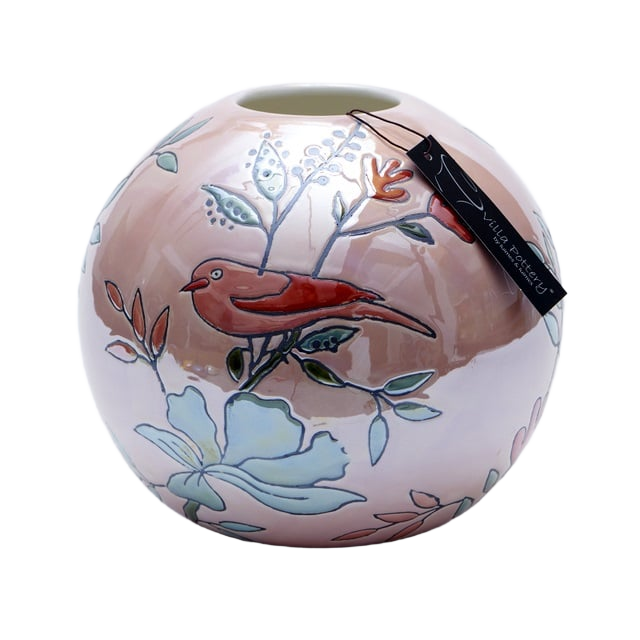 Magic Ball Vaas Vogels 20x20x19cm zachtroze