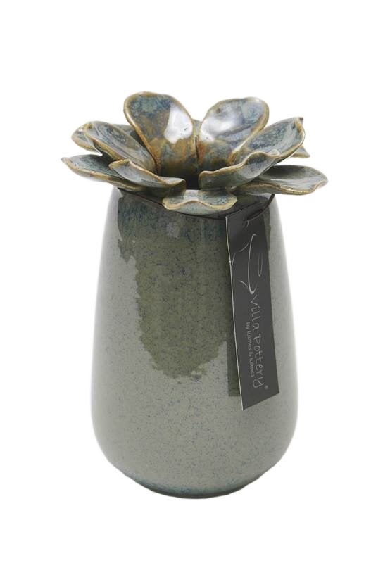 Madelief Vaas porselein 11x17cm blauw
