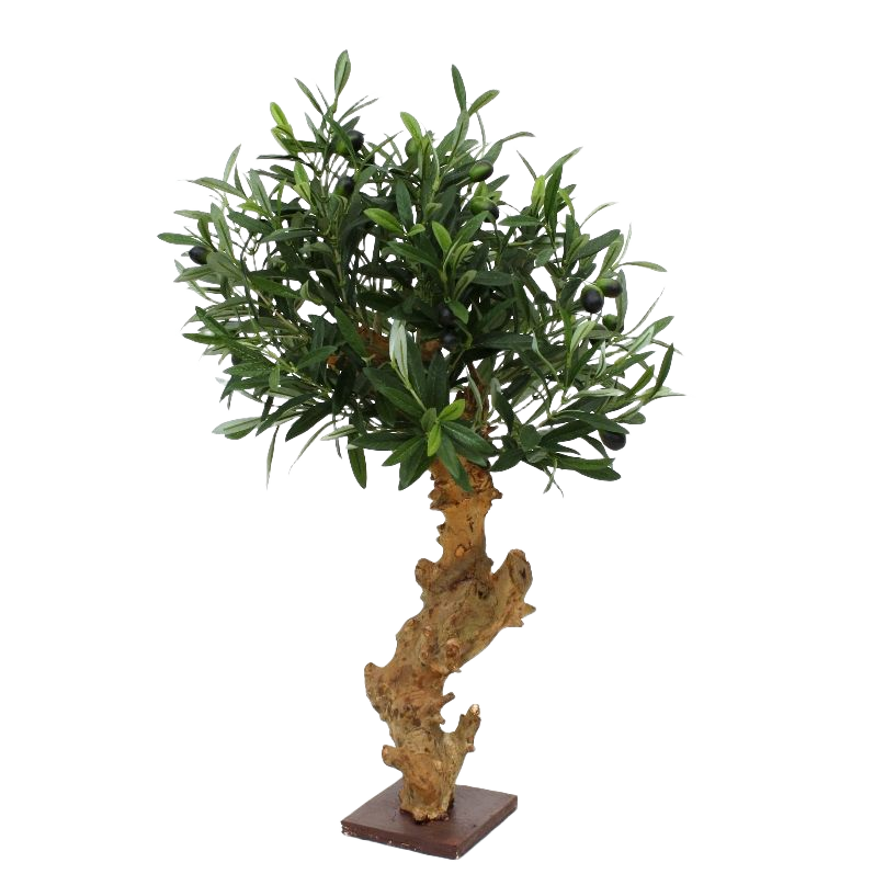Olijf Bonsai deluxe kunstboom op voet 60cm