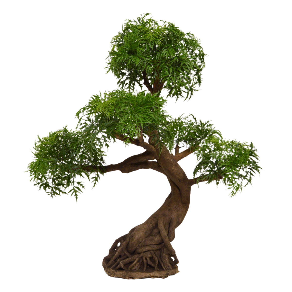 Ming Aralia Bonsai kunstboom op voet 90cm - groen - UV bestendig