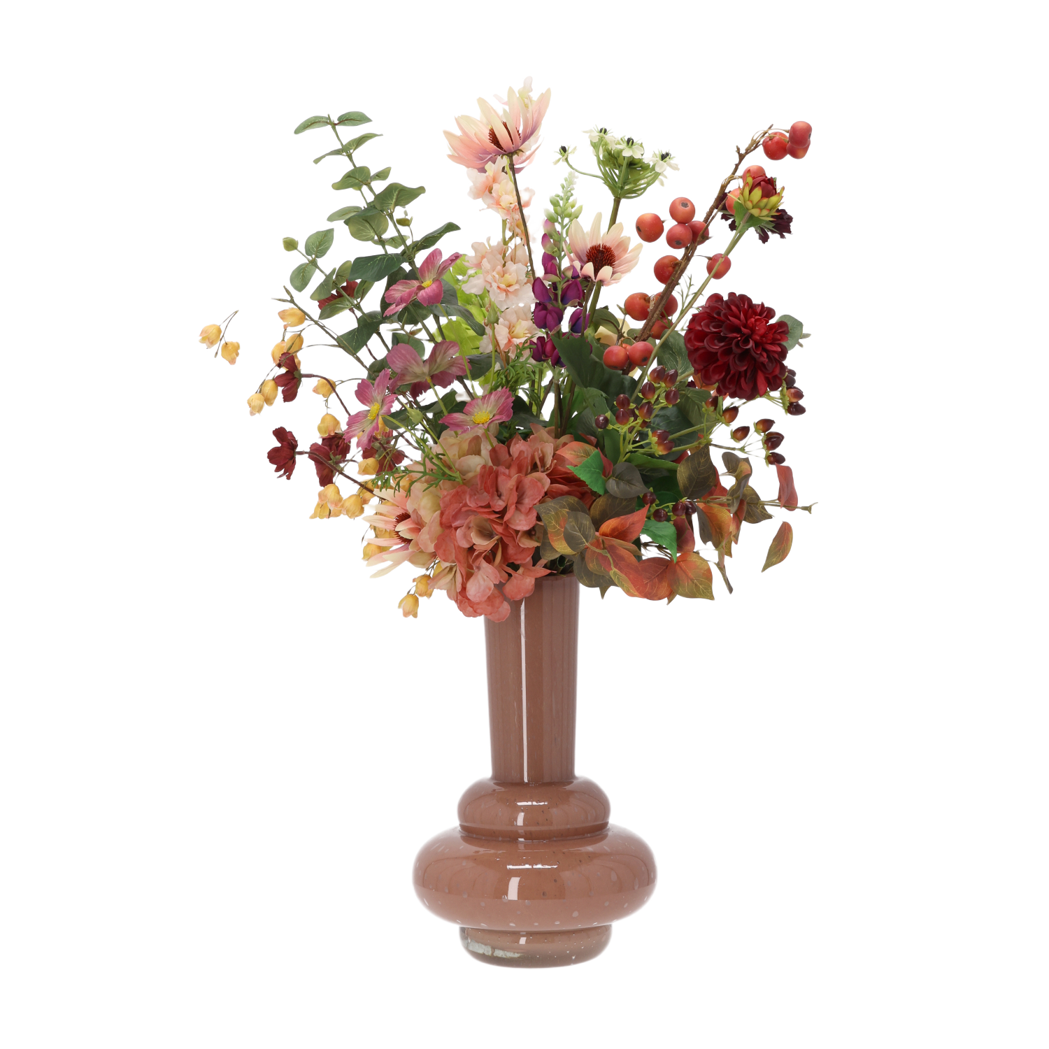Herfstboeket kunstbloemen Clarice Wellington 80cm