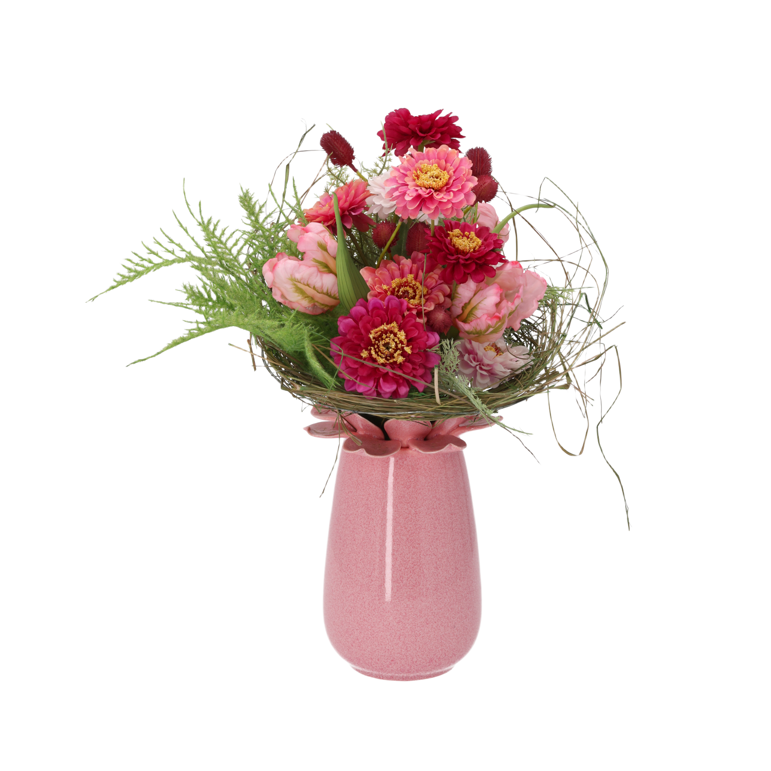 Kunstboeket Inge Dordrecht 35 cm roze