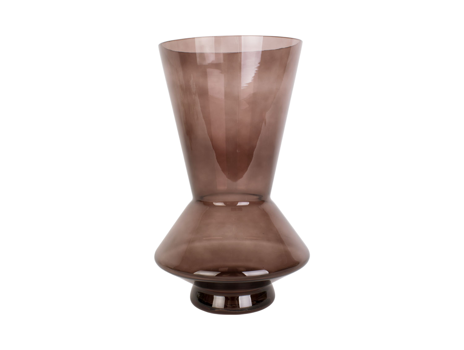 Bloemenvaas Glow groot 28x 17 cm - chocoladebruin