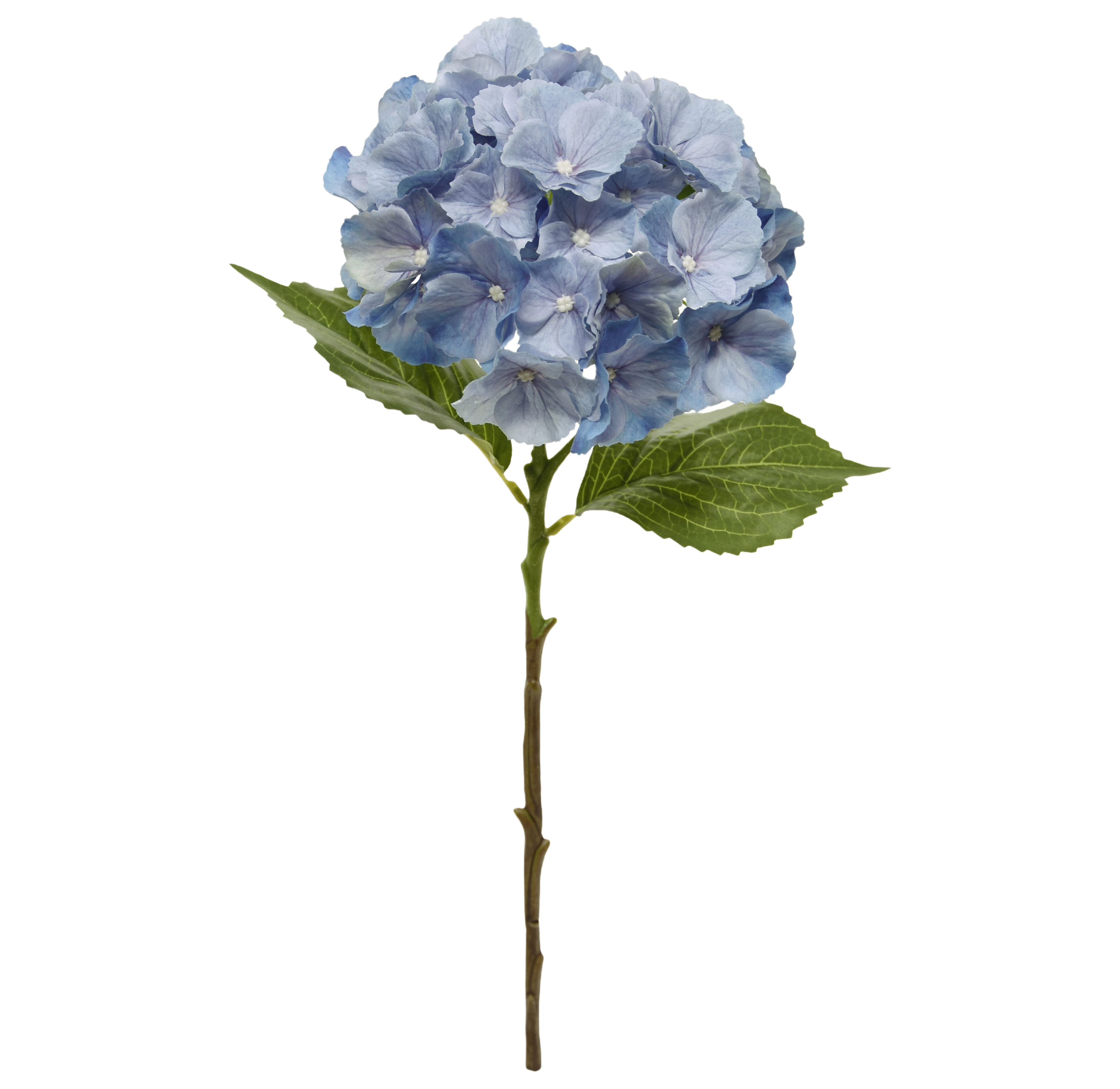 Hortensia kunstbloem 50cm blauw
