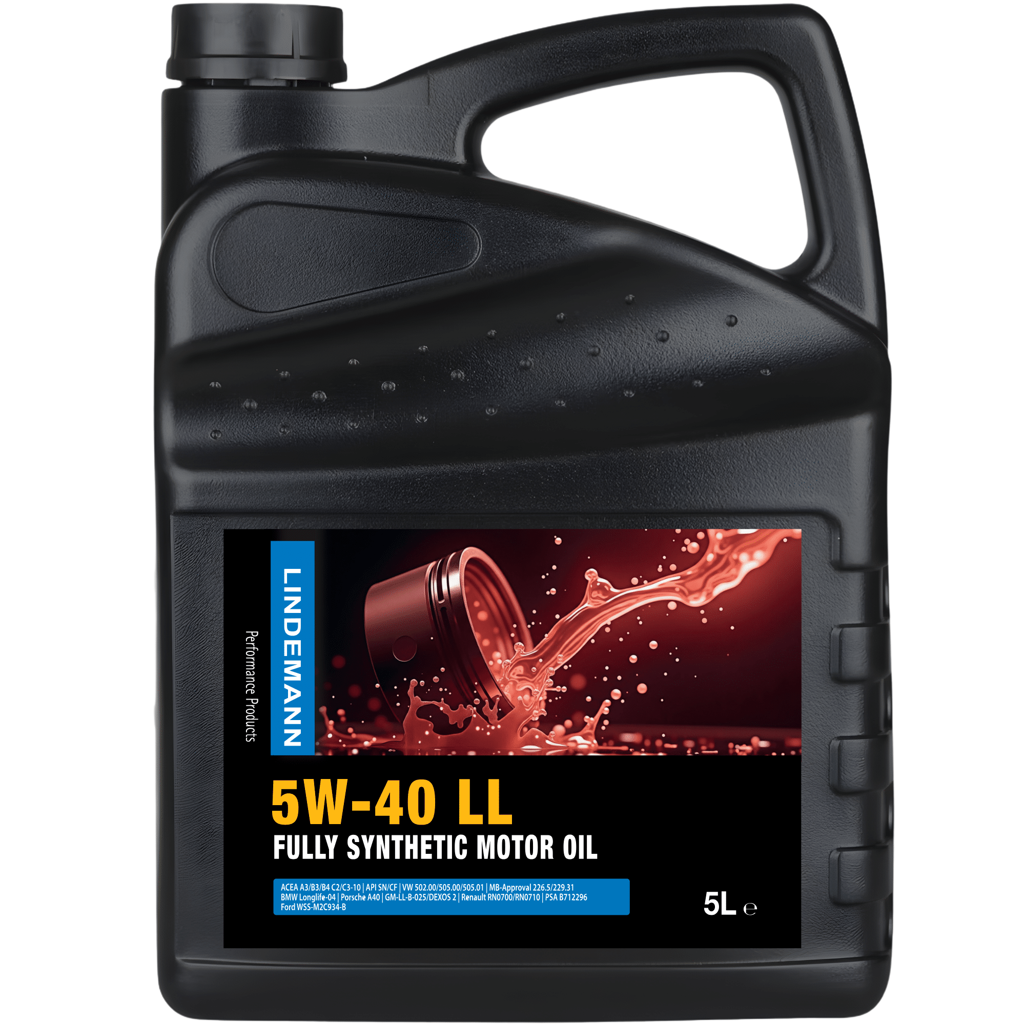 Lindemann Motorolie 5W-40 LL 5L | C3 | voor oa VW, BMW, Opel | Longlife | Volsynthetisch | Benzine & Diesel