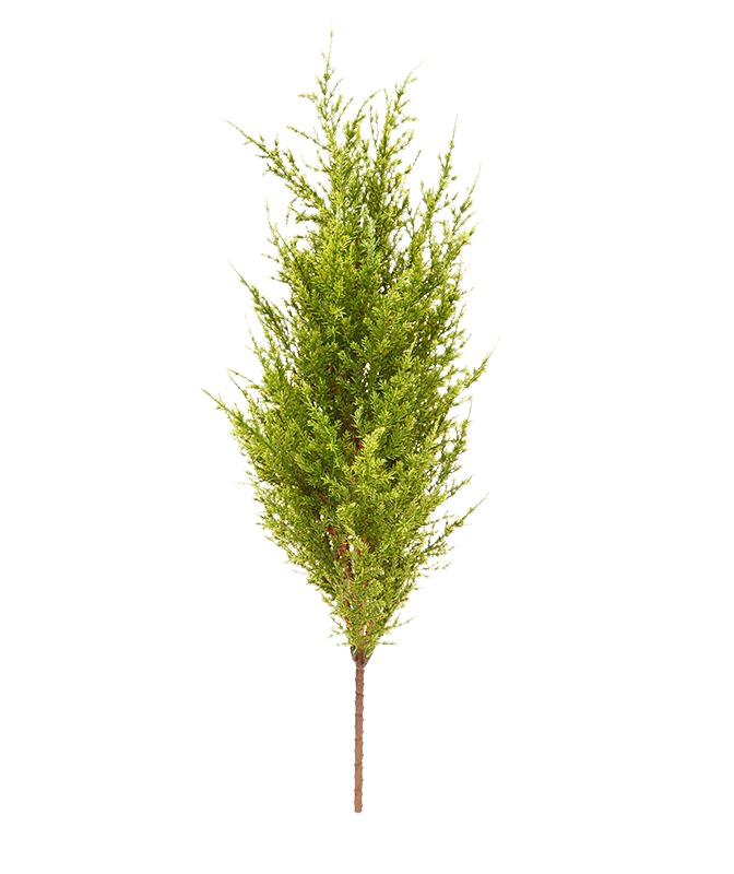 Conifeer kunstboeket 56 cm (geel-groen)