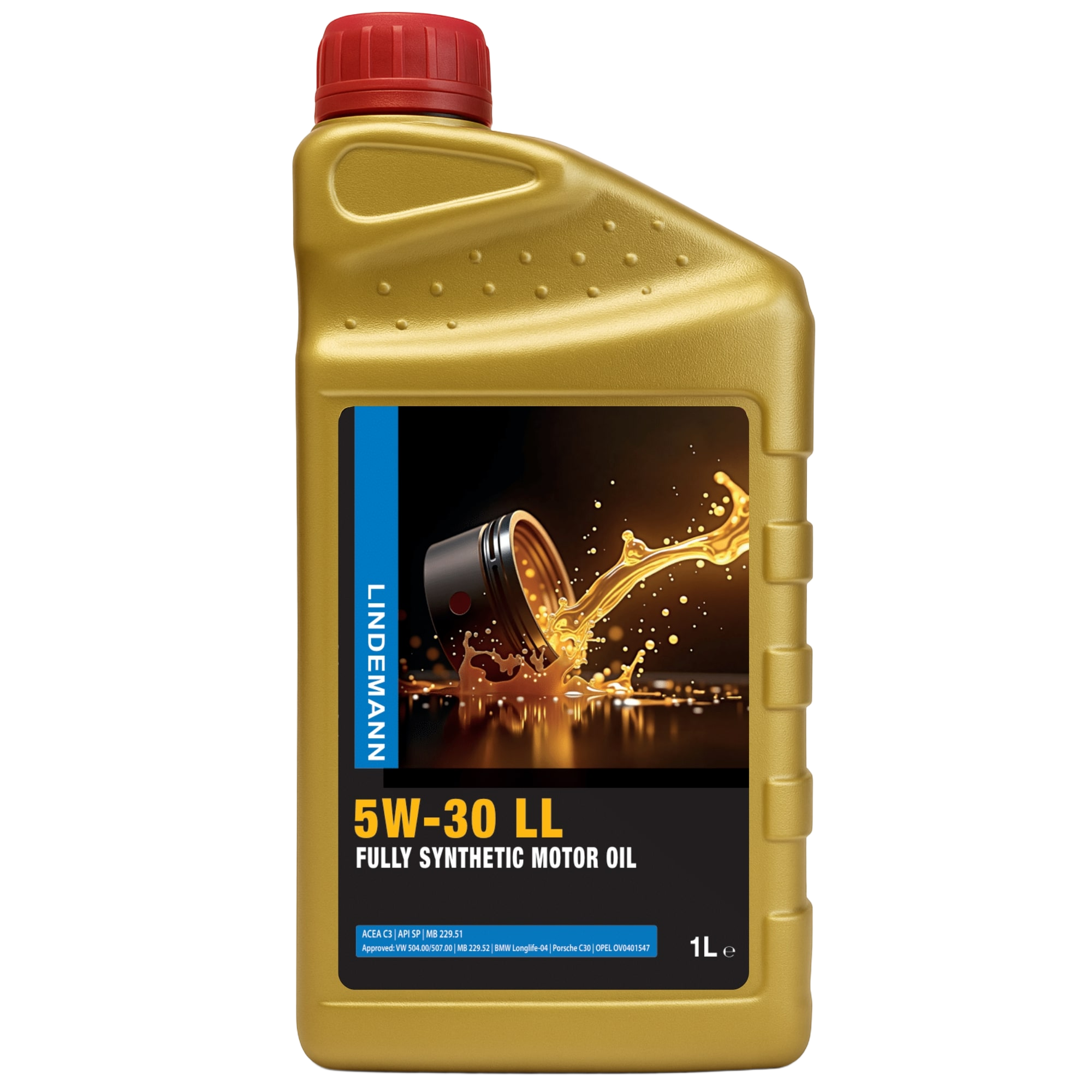 Lindemann Motorolie 5W-30 LL 1L | C3 | voor oa VW, BMW, Opel | Longlife | Volsynthetisch | Benzine & Diesel