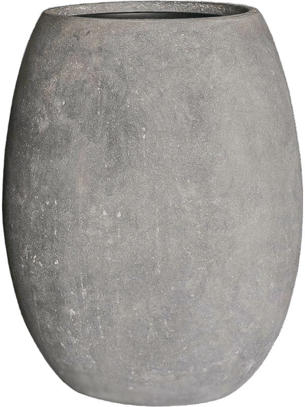 Baq Polystone Coated Plain Balloon Raw Grey (met inzetbak), 52x68cm