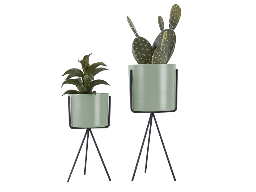 Plantenpot Set Pedestal - groen