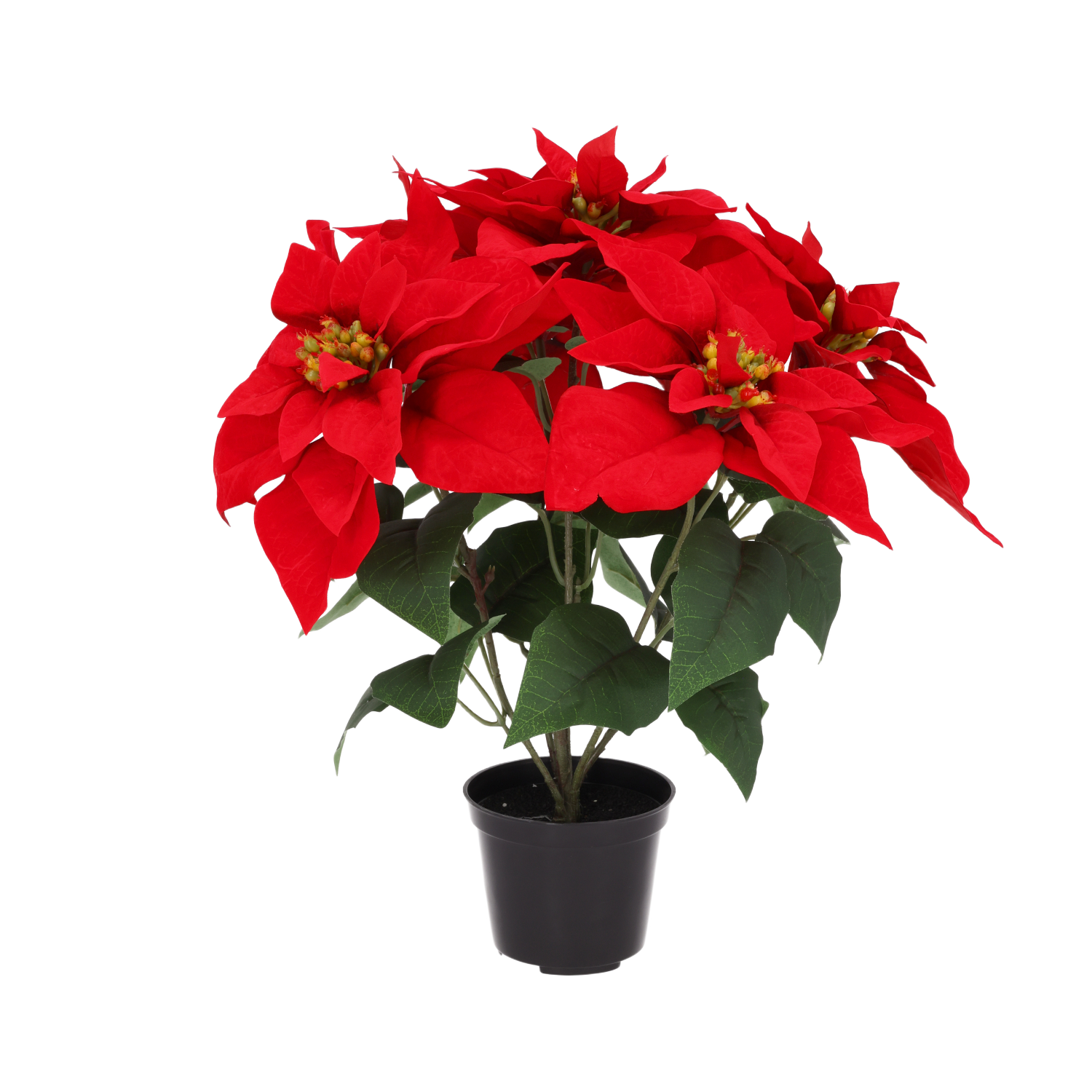 Kerstster Poinsettia kunstplant 40cm in kweekpot
