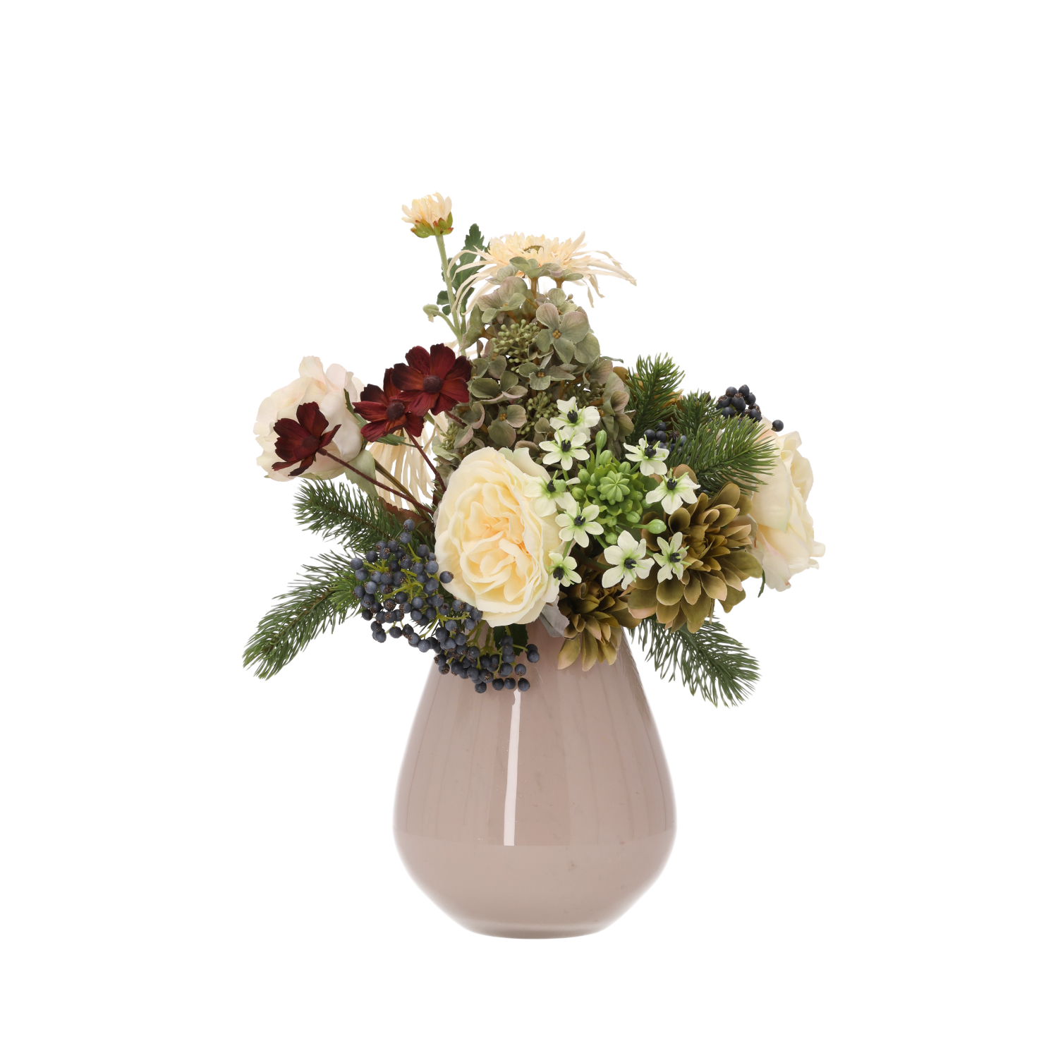 Winterboeket kunstbloemen Odilia Meribel 45cm