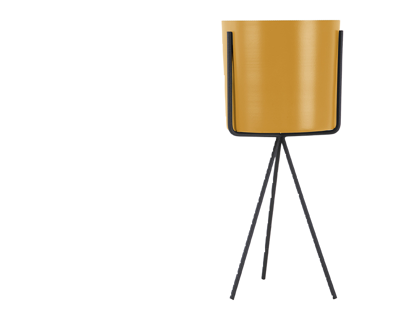 Plantenpot Set Pedestal - okergeel