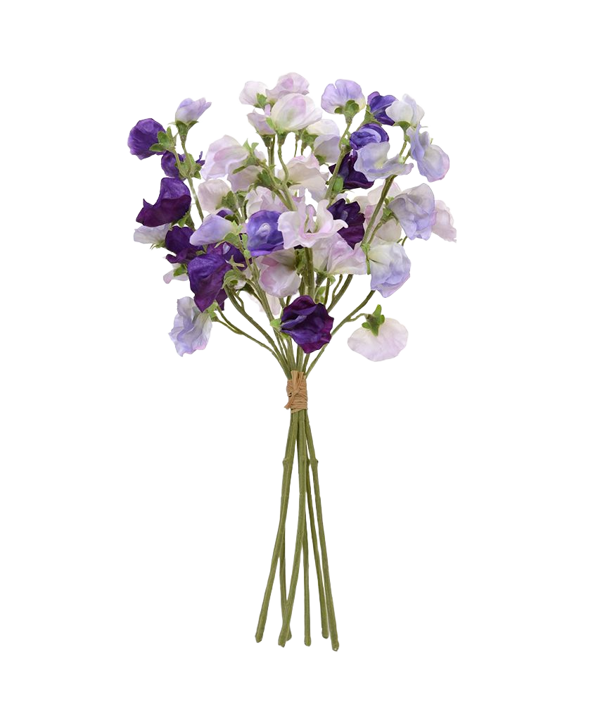 Kunstzijden Lathyrus boeket 40 cm afbeelding 1