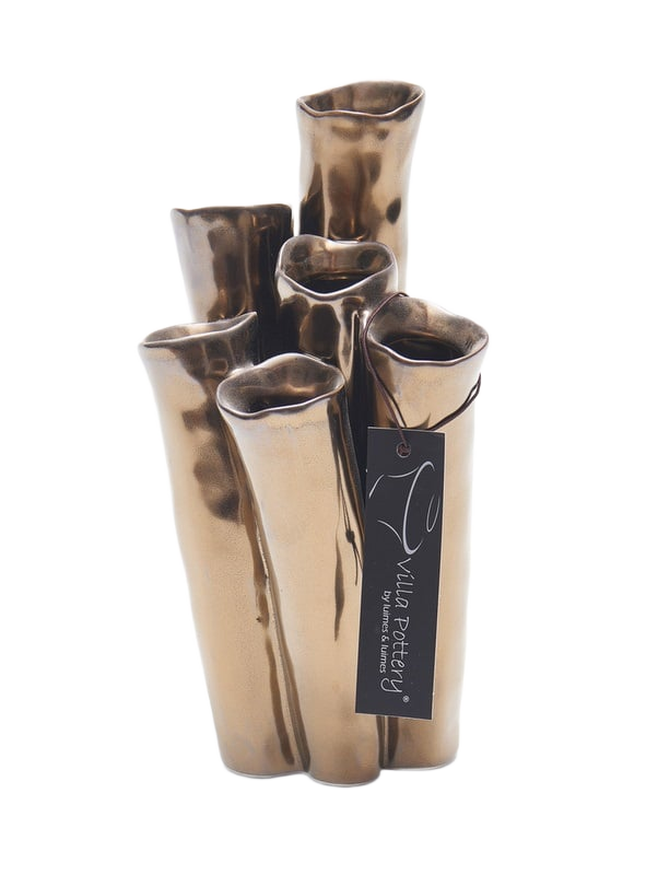 New Juul Vaas porselein 10x20cm goud