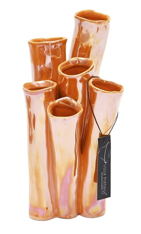 New Juul Vaas porselein 13x25cm oranje