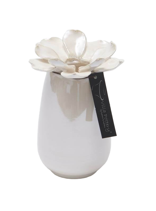 Madelief Vaas porselein 8x13cm wit