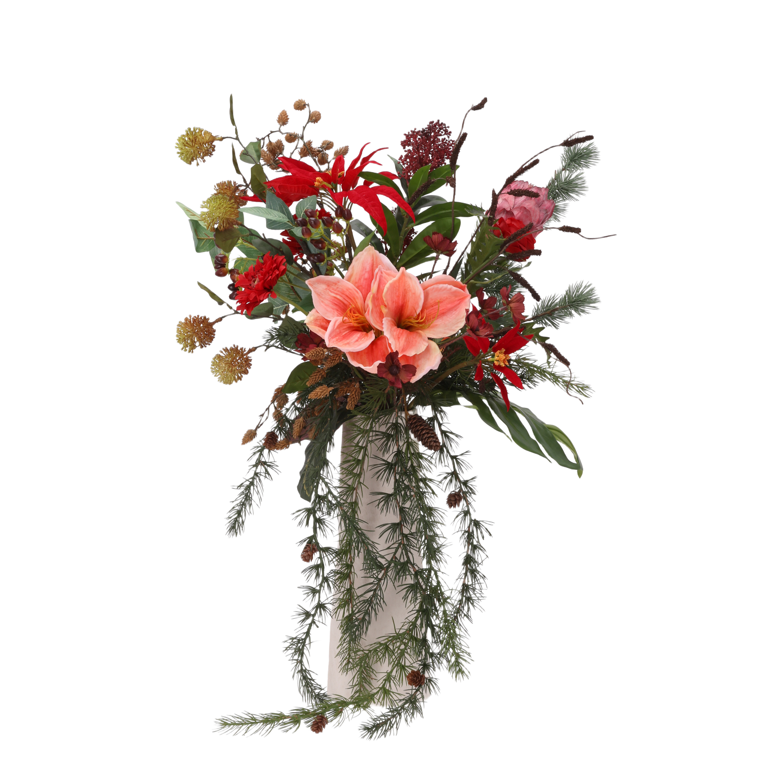 Kunst kerstboeket Quinty Seefeld 90cm