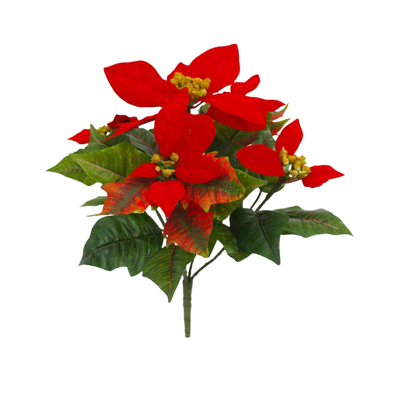 Poinsettia kunstplant 25cm - rood