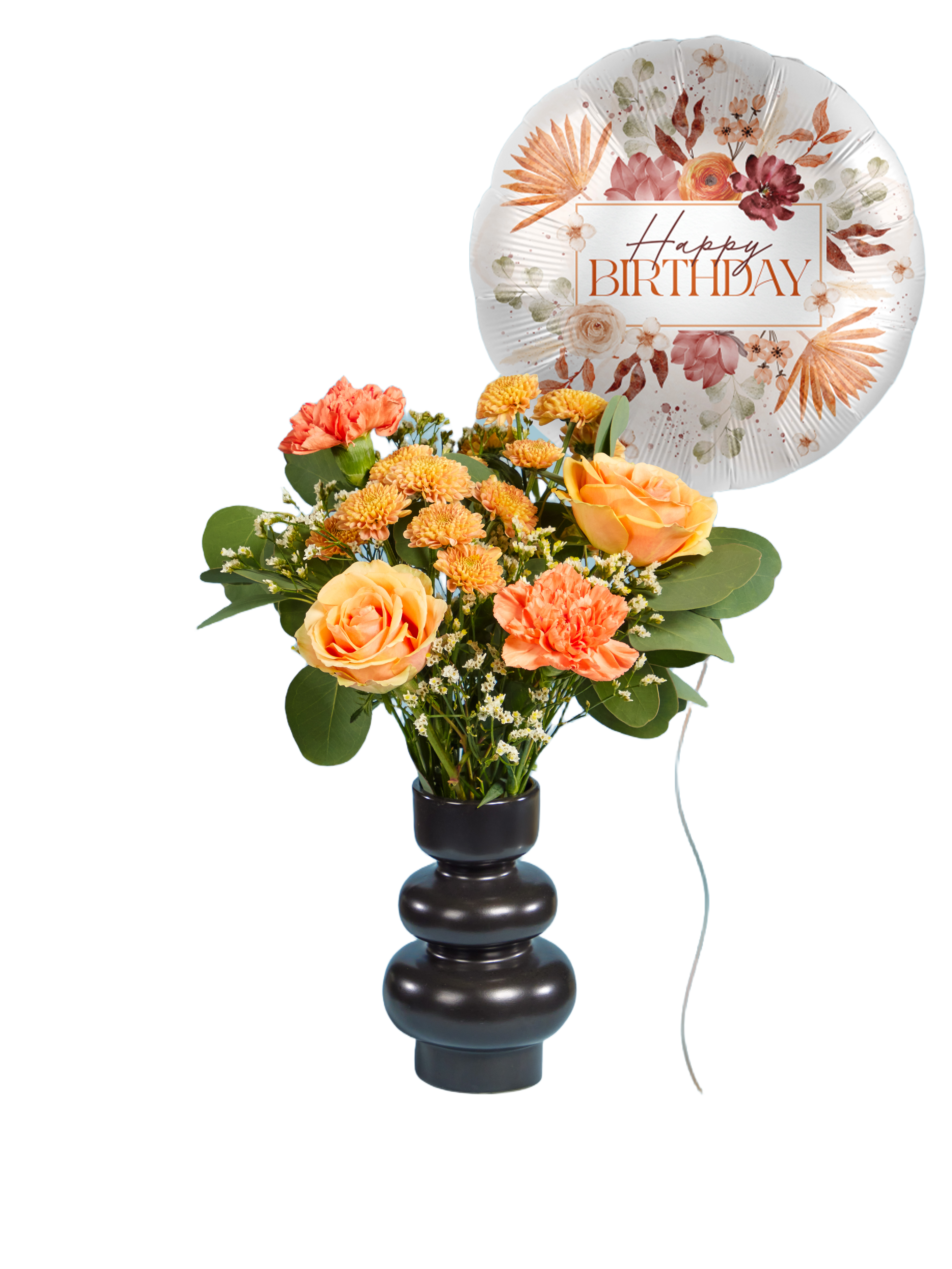 Blumen zum Geburtstag verschicken | Blumenstrauss Golden Greetings | Vasenfertig inkl. persönliche Grußkarte | Geschenk zum Muttertag - frische Blumen