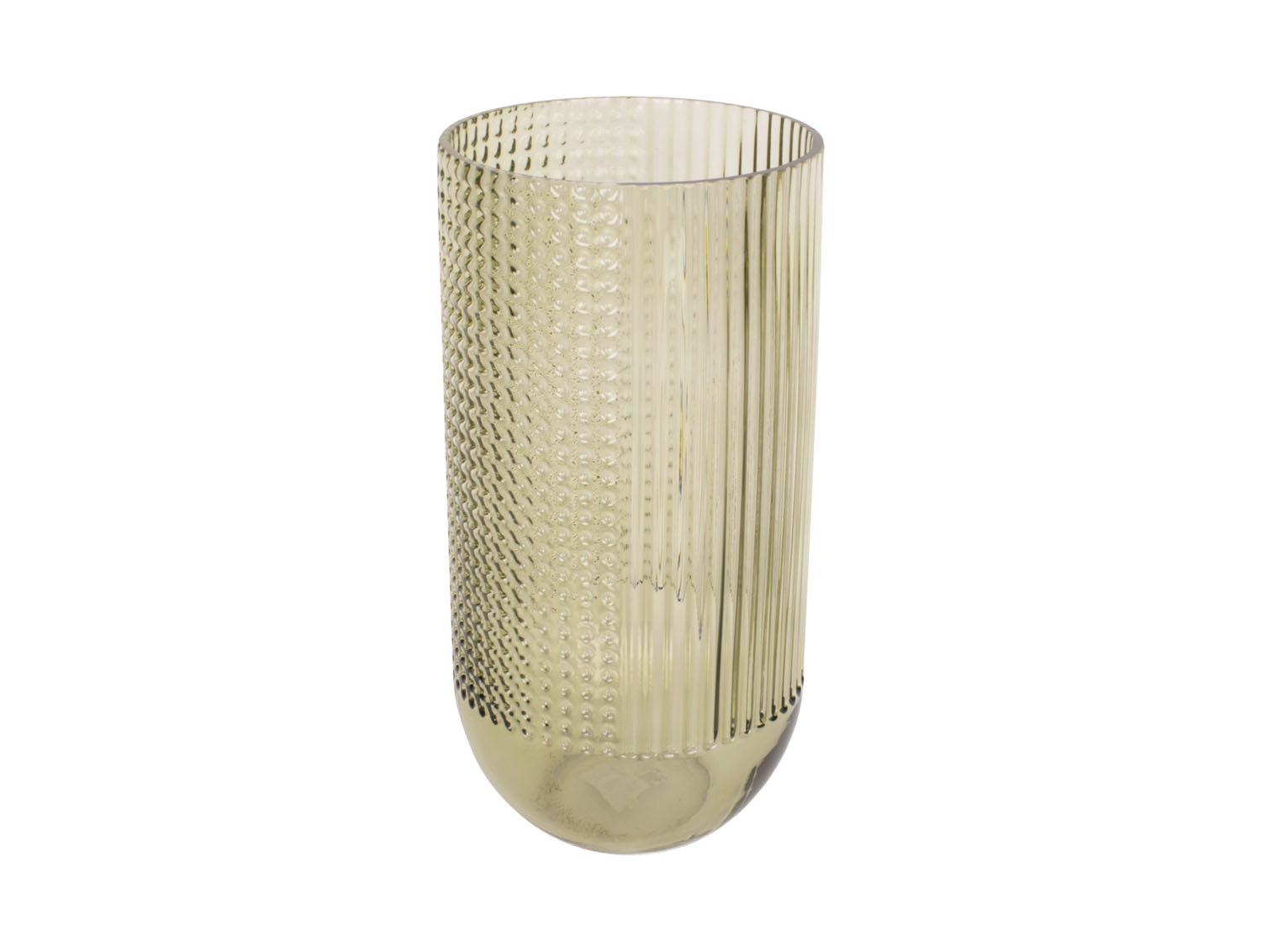 Bloemenvaas Attract groot 30x 15cm - mosgroen