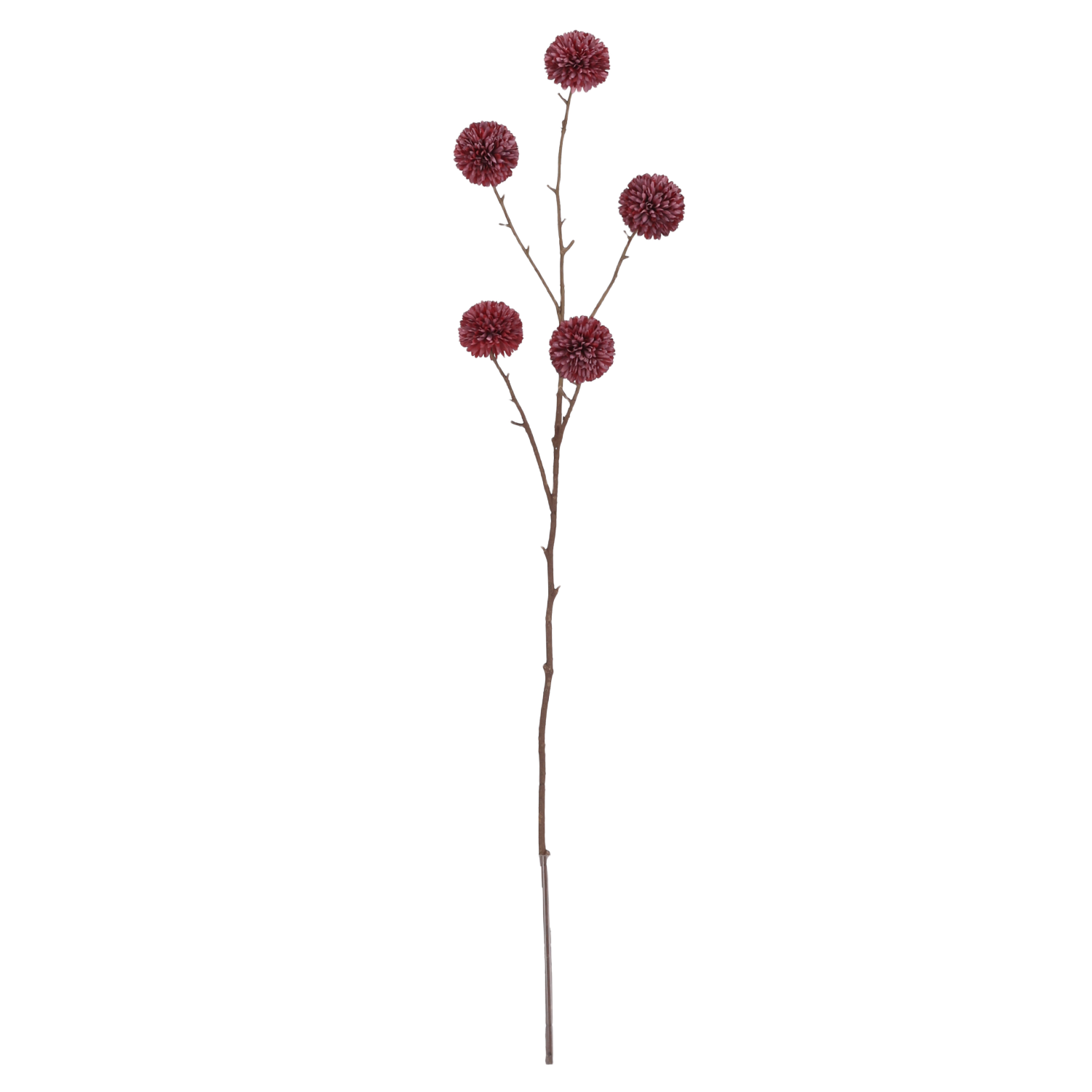 Bolchrysant kunstbloem 100 cm Burgundy