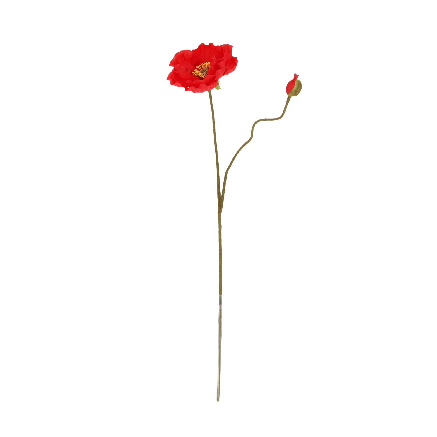 Kunst Klaproos 74cm Rood
