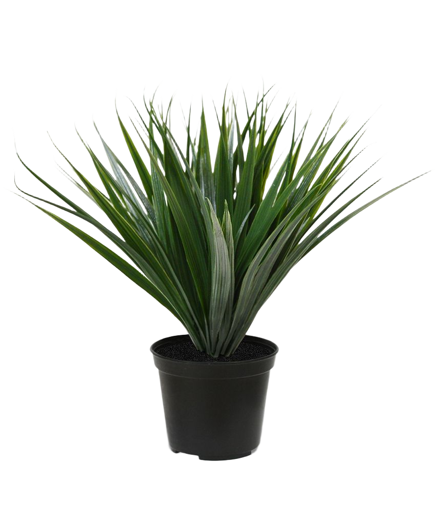 Bamboe kunstgras plant 25cm - groen in pot