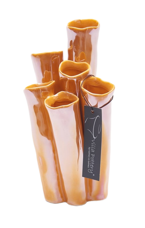 New Juul Vaas porselein 10x20cm oranje