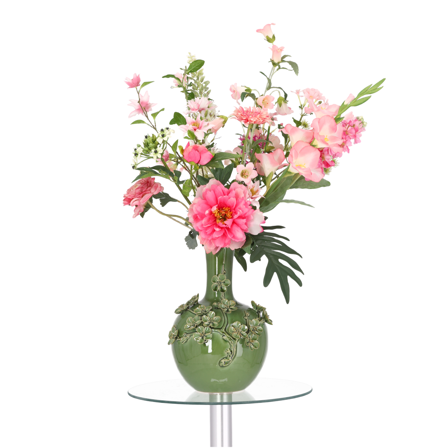 Handgebonden Kunstboeket Clara Oslo Roze 80cm