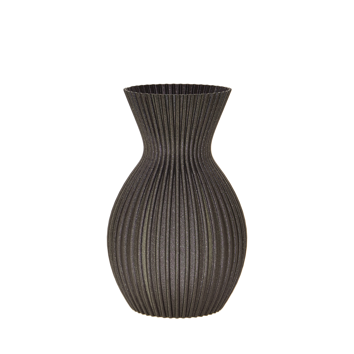 Lily 3D vaas 20x13cm Zwart Metallic