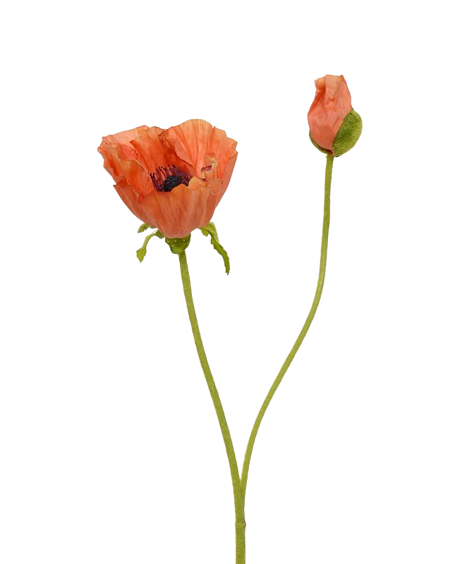 Klaproos Deluxe kunstbloem 70 cm oranje