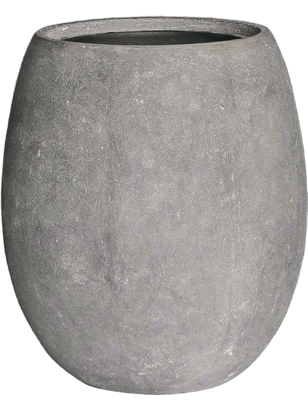 Baq Polystone Coated Plain Balloon Raw Grey (met inzetbak), 48x55cm