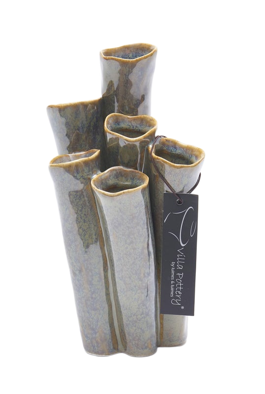 New Juul Vaas porselein 10x20cm blauw