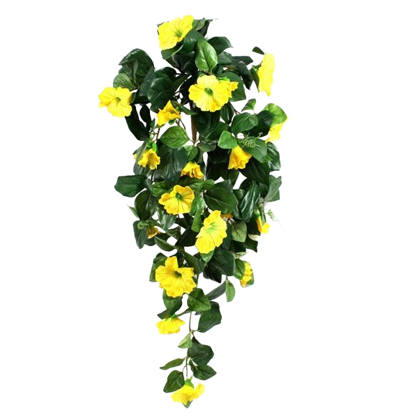 Petunia deluxe kunst hangplant 80cm - geel