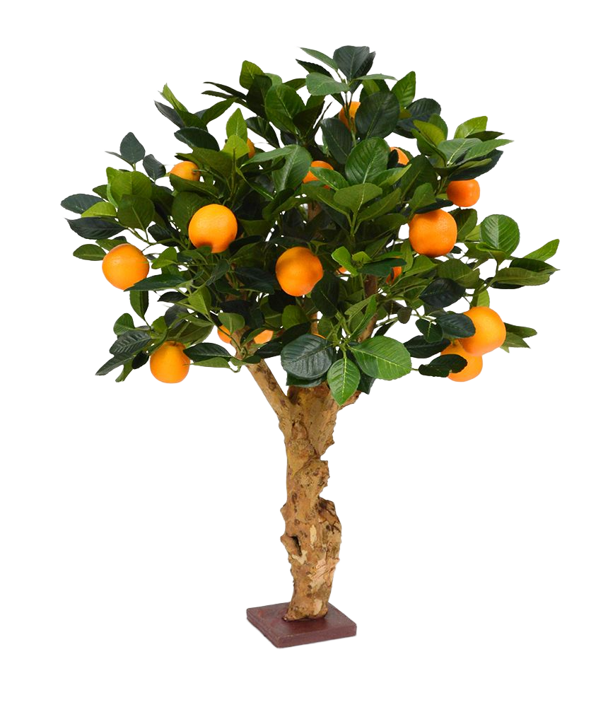 Sinaasappel Bonsai kunstboom op voet 65cm