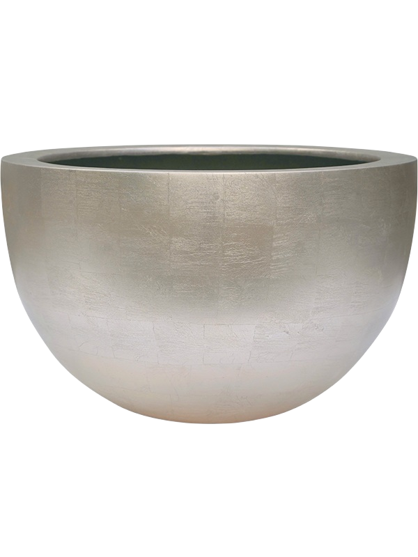 Baq Metallic Silver leaf Bowl Matt Light Champagne 45x27cm