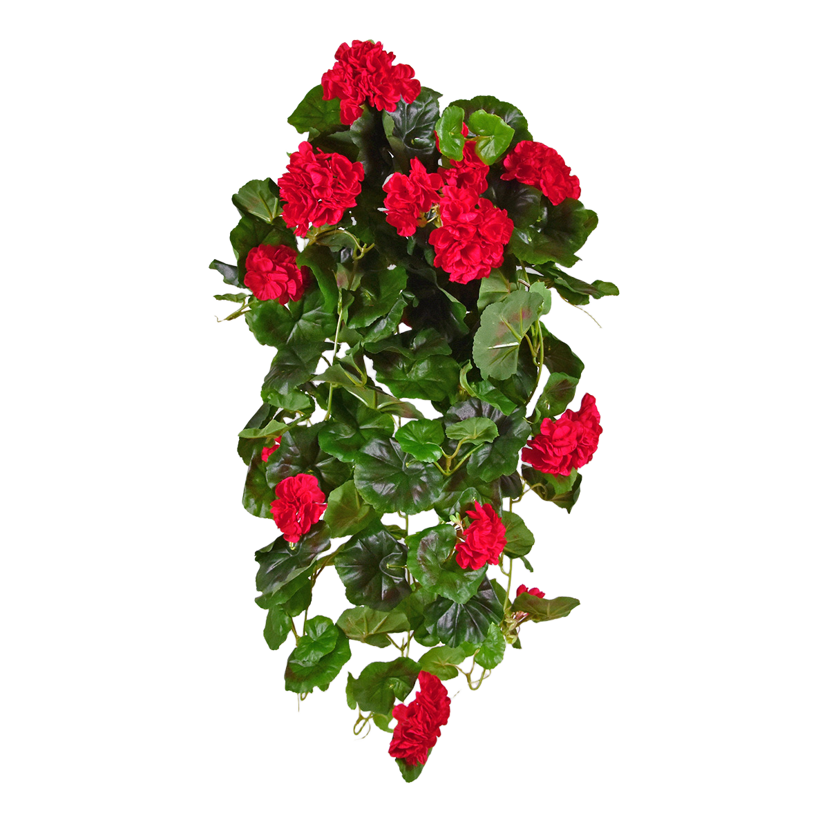 Geranium Kunsthangplant deluxe 70cm rood afbeelding 1