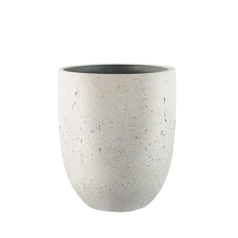 Grigio Tall Egg Pot D30xH35 Antique White