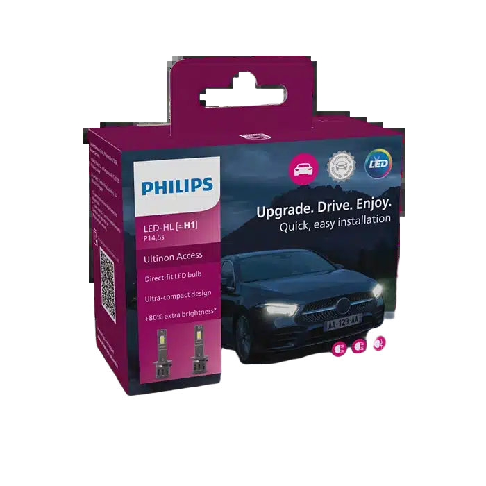 Philips Ultinon Access LED H1 - 11258u2500cx - Set 2 Stuks | Autolampen | H1 lamp | Dutch Performance Products