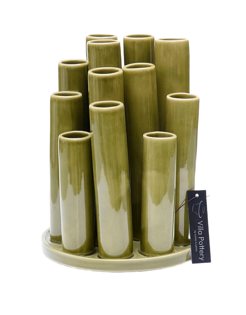 Twist & Tube Vaas 19x19x25cm rond lichtgroen