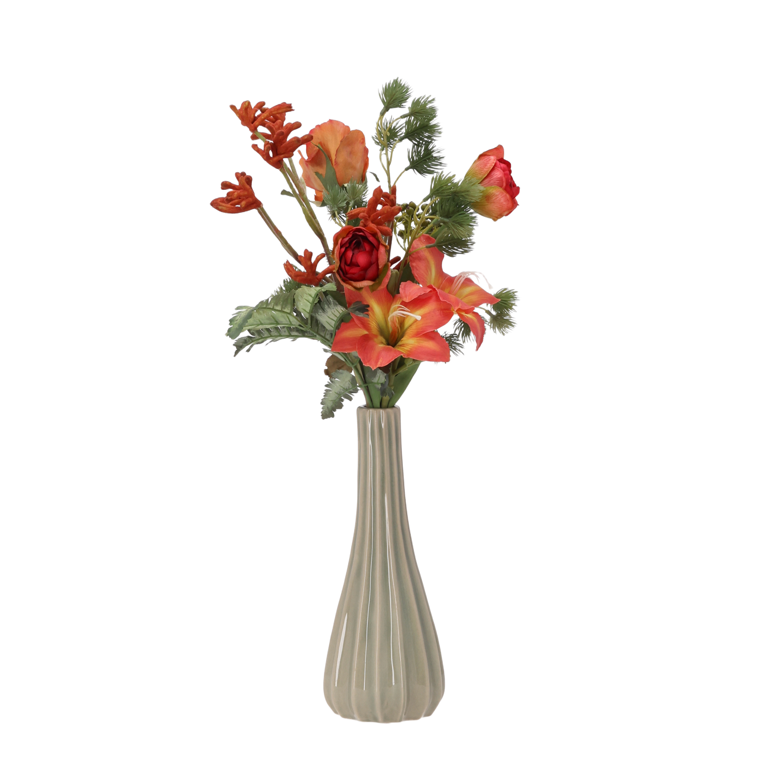 Winterboeket kunstbloemen Hester Arosa 47cm