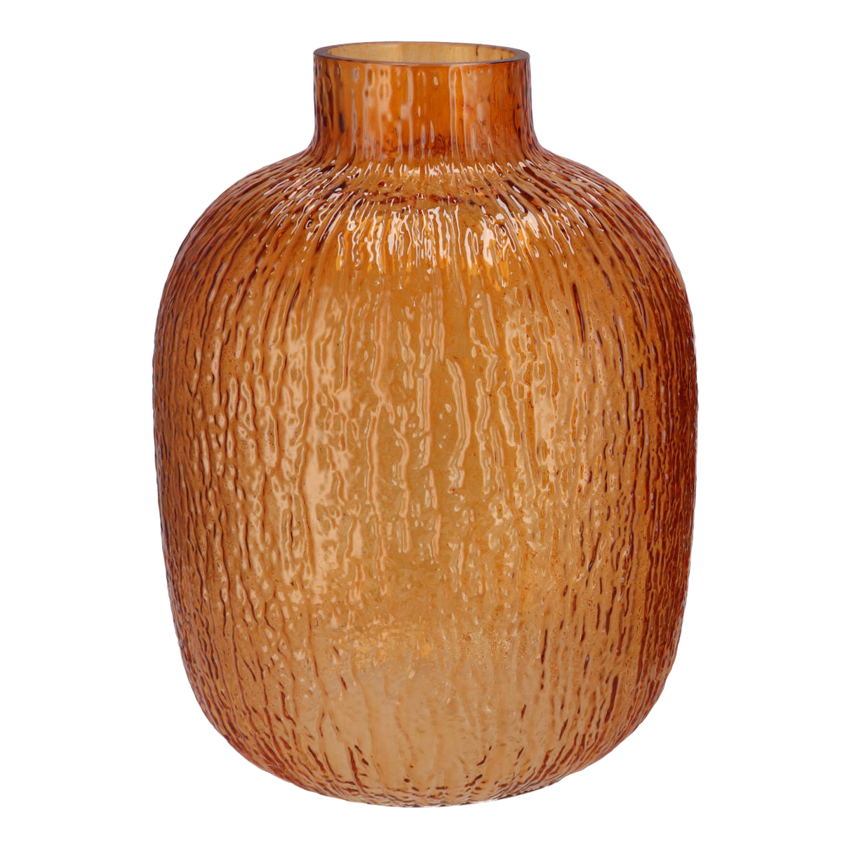 Marly Amber Oranje Vaas Neck 21x21x28cm