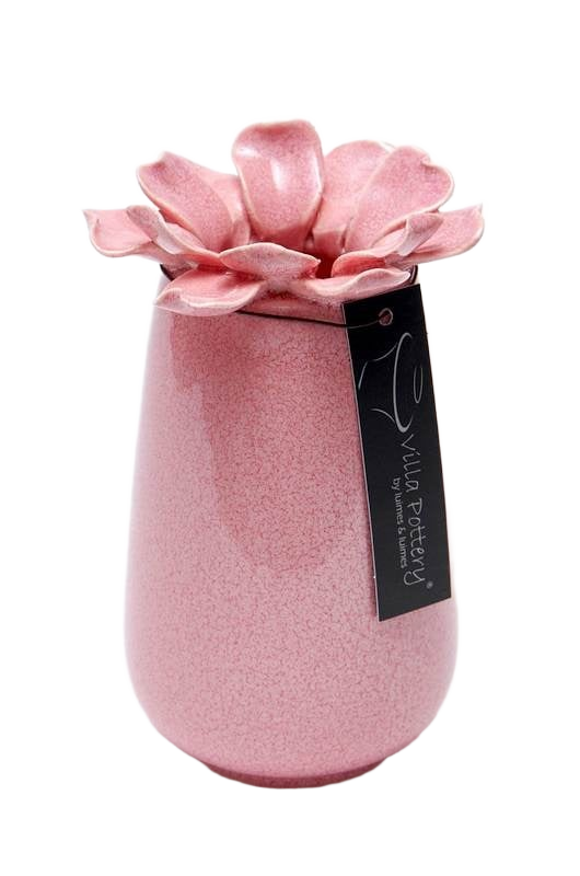 Madelief Vaas porselein 11x17cm roze